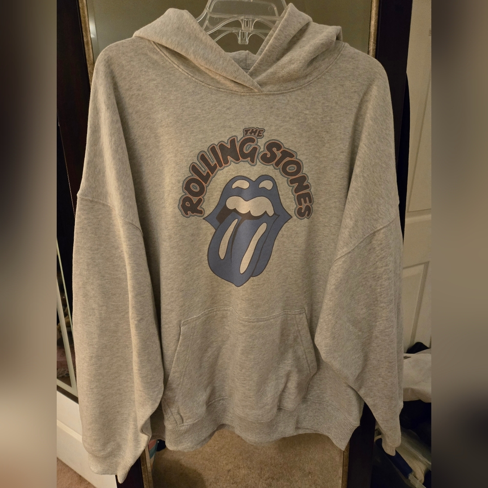Womens American Eagle Outfitters Gray Graphic Hoodie, XL, NWOT